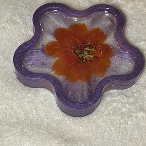 Floral handcrafted coaster or soap dish